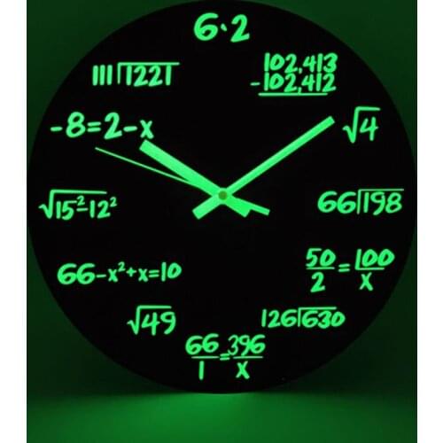 2019 12" Wood Luminous Wall Clocks Silent Quartz Home Decoration Living room Bedroom Creative Digital Number Wall Hanging Clock