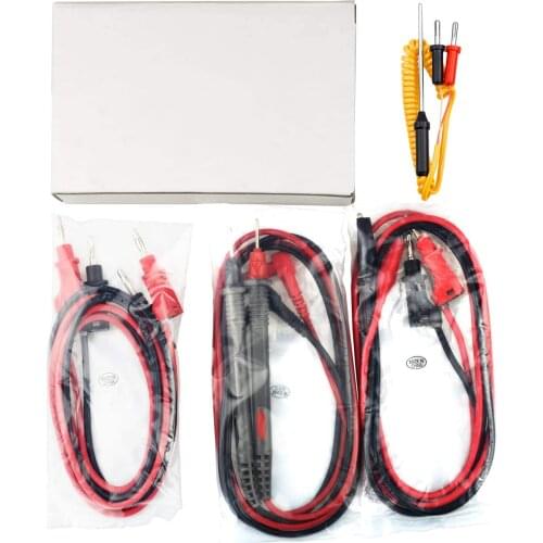 3 pairs Digital Multimeter probe Soft-silicone-wire Needle-tip Universal test leads with Alligator clip For LED tester Multimetr