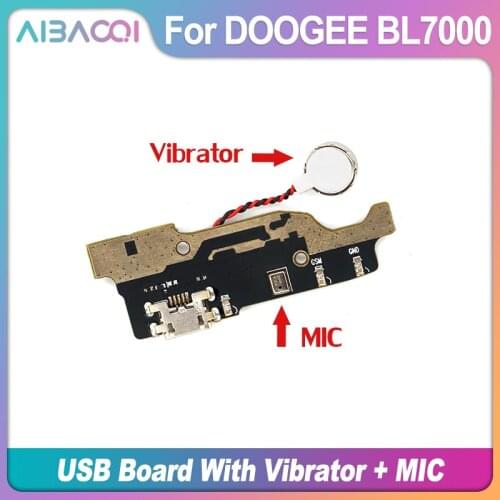 AiBaoQi New Original USB Plug Port Charge Board+Microphone+Motor Vibrator For Doogee BL7000 Phone