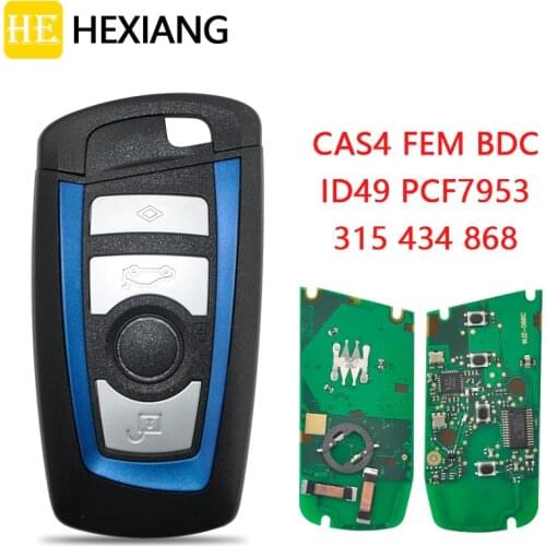 HE Xiang Car Remote Control Key For BMW F 3 5 7 Series CAS4 CAS4+ FEM BDC ID49 PCF7953 315/434/868MHz Keyless Go Promixity Card
