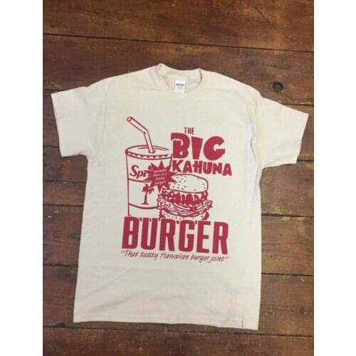 Humor Big Kahuna Burger Printed White T shirts 100% Cotton Summer Tops Tee Short Sleeved Oversize shirt Ulzzang Boyfriend Tshirt