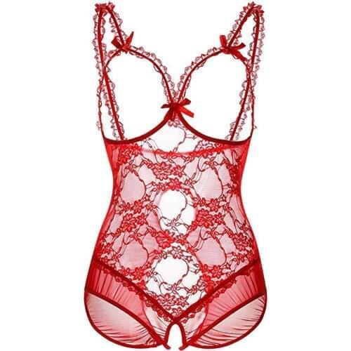 Plus Size 5XL Erotic Costumes Women Sexy Lingerie Hollow Lace Sexy Underwear Porno Crotchless Lenceria Mujer Babydoll Sleepwear