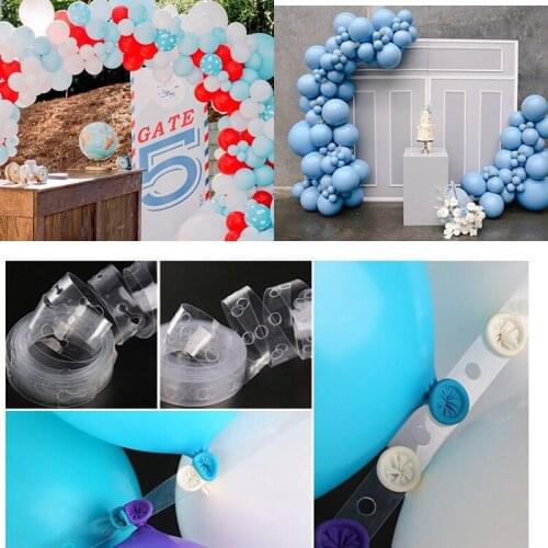 1pcs Plastic balloon chain 5 m transparent PVC rubber wedding balloon fixed essential tools helium balloon decoration