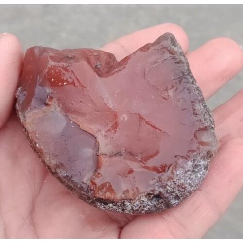 Dhxyzb 50-300g Natural SouthRed Agate Original Stone and Crystal Healing Reiki Chakras Mineral Specimen rough sample home decor