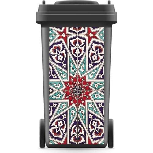 DIY Creative 3D Rubbish Bin Sticker Art Flower Wall Mural Wall Print Decal Removable self adhesive Kitchen Accessories