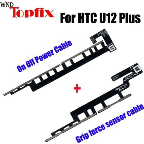 On Off Power Volume Button Flex Cable + Grip force sensor cable For HTC U12 PLUS 12+ U12Plus Phone Parts Replacement