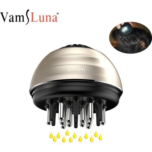 Hair Growth Comb Massager with Rolling Ball for Scalp Electric Scalp Massage Comb for Liquid Application Hair Scalp Treatments