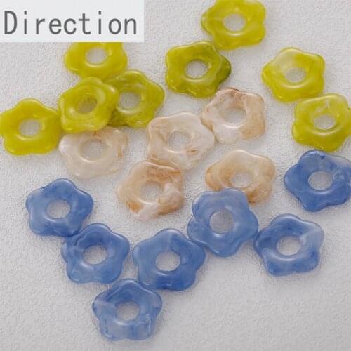 Hyuna style transparent candy color resin flower diy earring ear jewelry pendant accessory material