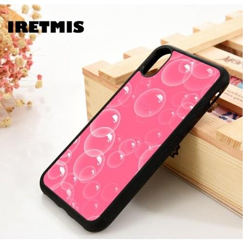 Iretmis 5 5S SE 2020 6 6S TPU Silicone Rubber Phone Case Cover for iPhone 7 8 Plus X Xs 11 12 MINI Pro Max XR Bubbles