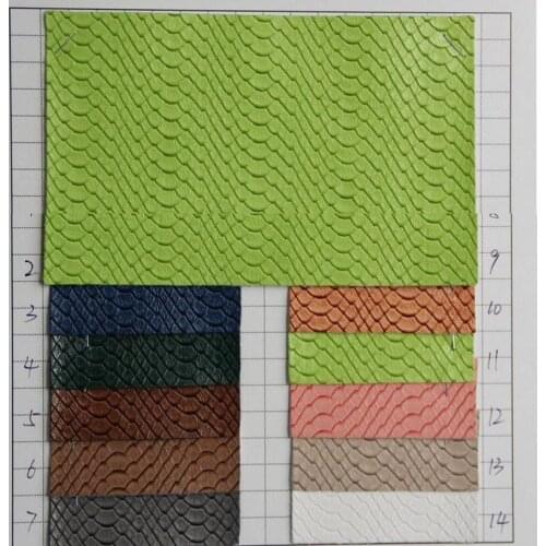 Classic Snake Print high-gloss / matte leather synthetic PU leather snake skin pattern wholesale 1.2mm thicker