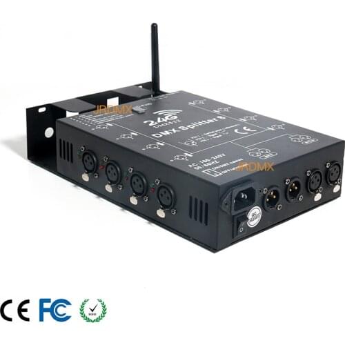Stage Light Controller DMX512 Signal Amplifier Splitter 8 Way DMX Distributor for Equipment 2.4G wireless DMX Splitter8