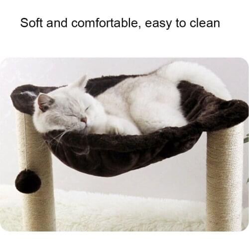 Cat Tree Tower Perch Cat Climbing Frame Tower Scratching Sisal Post Cat Toy Grinding Claws Pet Supplies
