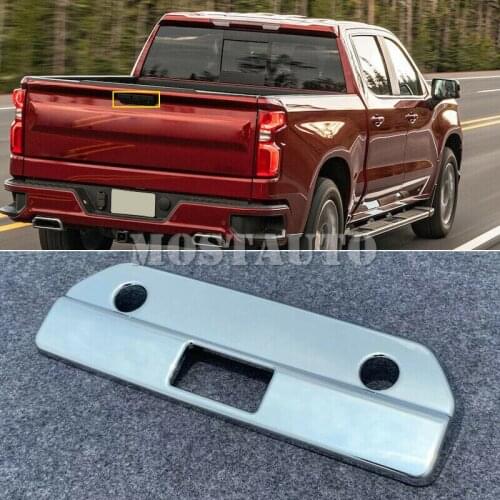For Chevrolet Silverado 4th Gen 2019-2020 ABS Chrome Rear Tail Door Handle Bowl Cover 1pcs Car Accessories Interior Car Decor