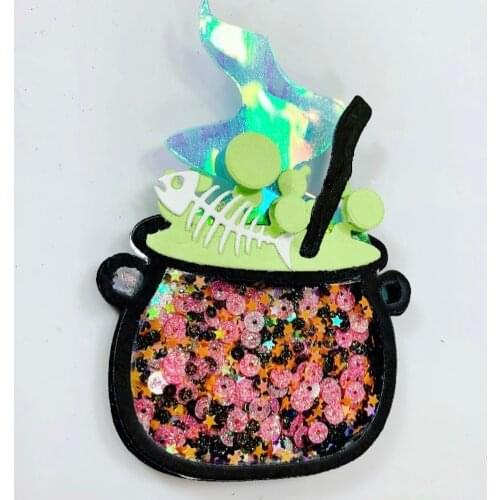 KSCRAFT Halloween Cauldron Shaker Metal Cutting Dies Stencils for DIY Scrapbooking Decorative Embossing DIY Paper Cards