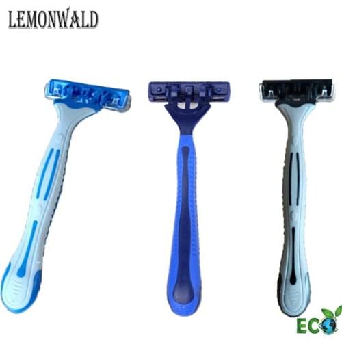 LEMONWALD 10 PCS Stainless Steel Blade Razor Bathrooms Disposable Safety Shaving Handle Razor For Man Face Care Shaving