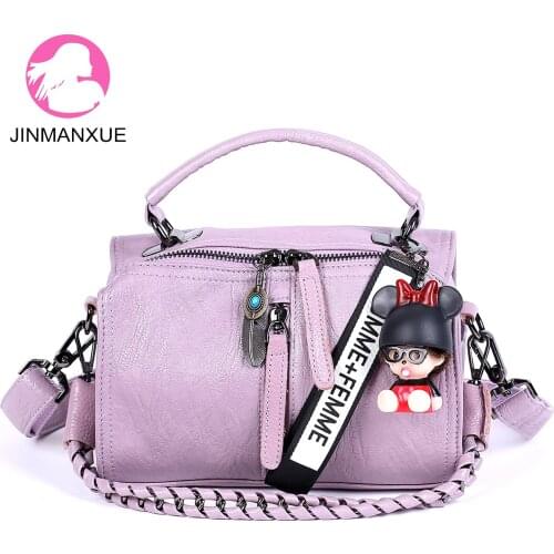 Fashion Trend Box-Shaped Girl Satchel Small Handbags Simple Versatile Soft Wide Shoulder Strap Shoulder Messenger Bag