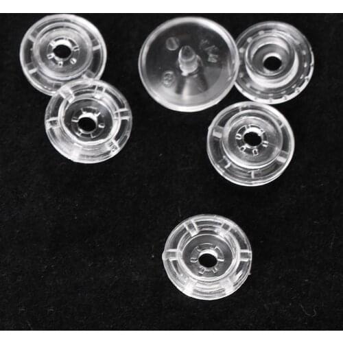 50 Set KAM T5 Transparent PLASTIC RESIN BUTTON PRESSURE TANKS