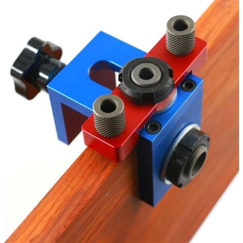 8mm/15mm Furniture Fast Connecting Drill Guide Dowelling Jig Woodworking 3 In 1 Hole Drilling Locator Tool Kit