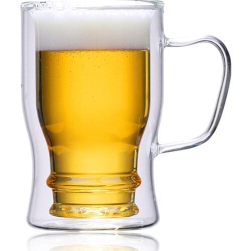 Double Walled Beer Glass Upside Down Gift Inverted Drinking Transparent Creative Wine Glass Cup Ceer For Coffee Drinking