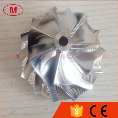 RHF55 48.62/65.00mm 7+7 blades high performance Turbo aluminum 2024/milling/ Billet compressor wheel