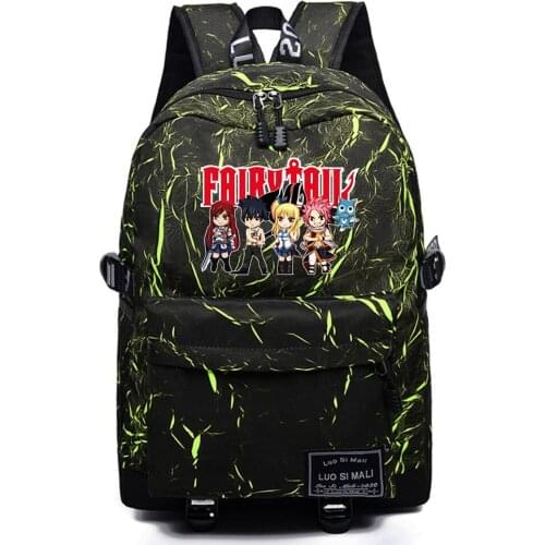Backpack Anime Fairy Tail High Quality Schoolbag Casual Mochila Teenger Packsack Unisex Student Travel Laptop Bag