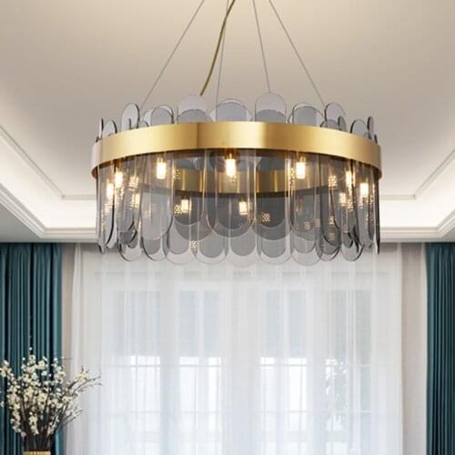 Nordic Modern Glass Pendant Light Creative Crystal Hanglamp for Living Room Dining Room Restaurant Decoration Led Hanging Lamp