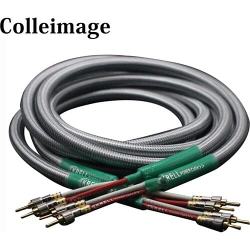 Colleimage Hifi Audio Line Audiophile OFC &silver Krell Amplifier Speakon Cable loudspeaker Cable