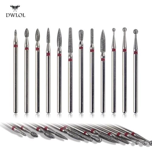 Nail Drill Bits Diamond Drill Bits Nail File Bits Cuticle Drill Bit 3/32 Inch Nail Bit Fine Grit for Manicure Pedicure