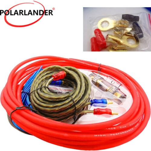 Amplifier Subwoofer Speaker Installation 8GA 5m Power Cable 1500W AMP Fuse Holder Wiring Kits Cable 60A Copper Clad Aluminum