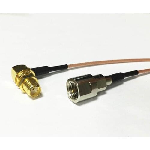 WIFI Antenna adapter SMA Female Jack nut Right Angle Switch FME Male Plug pigtail cable RG178 Wholesale 15CM 6" Adapter