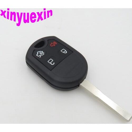 Xinyuexin Key Blade Uncut Transponder Chip Key Shell FOB Case For Ford Replacement Key Shell FOB Case 3+1 4 Buttons