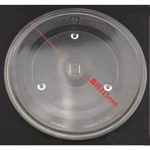 Microwave oven parts glasses plate with central square hole 31.5cm rotary dishes
