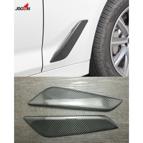 2pcs Carbon Fiber Side Grill Fender Body Parts Cover Trim For BMW 5 Series G30 2017 2018