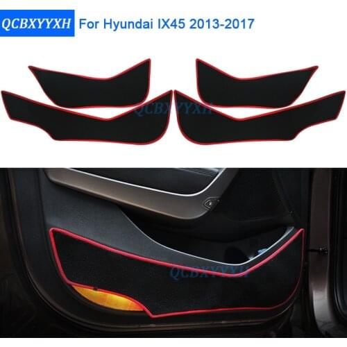 2 Colors Car - Styling Protector Side Edge Protection Pad Protected Anti-kick Door Mats Cover For Hyundai IX45 2013-2017