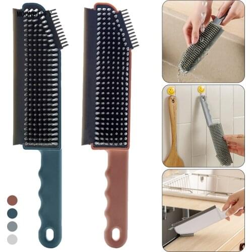 3 In 1 Silicone Gap Cleaning Kitchen Decontamination Brush Cleaning Brush Glass Scraping Dead Spot Floor Brush Cleaning Tool