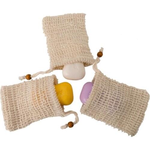 30PCS Natural Exfoliating Mesh Soap Saver Sisal Soap Saver Bag Pouch Holder for Shower Bath Foaming and Drying Bath Body Brush