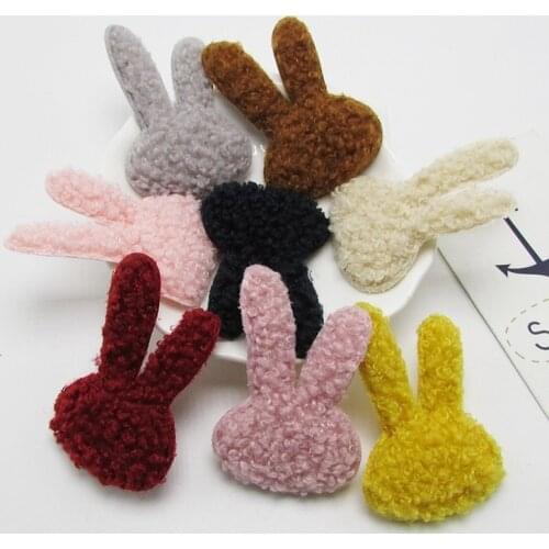 8pcs Rabbit Ball Padded Appliques For clothes DIY Baby Hair Clip Headwear Decor Ornament Accessories