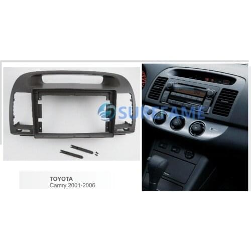 9 inch Car Fascia Radio Panel for Toyota Camry 2000-2006 Audio Frame Dash Fitting Kit Facia Face Plate Cover Console Bezel Trim