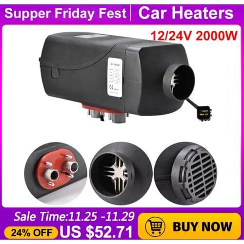 12/24V 2000W Car Heater LCD Monitor Switch Air Diesels Fuel Heater For RV Trucks Boats Bus Car Heater With Remote Control