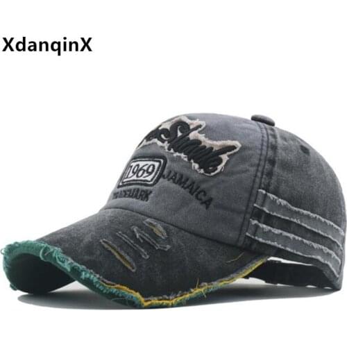 XdanqinX new style 100% cotton baseball caps for men women letter embroidery fashion sports cap hip-hop couple hat snapback hats