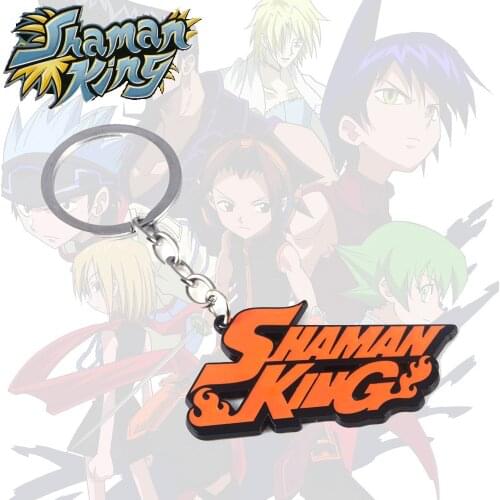 Japan Anime Shaman King Keychain Letters Logo Emblem Symbol Yoh Asakura Keyring for Women Men Car Keyring Jewelry Gift