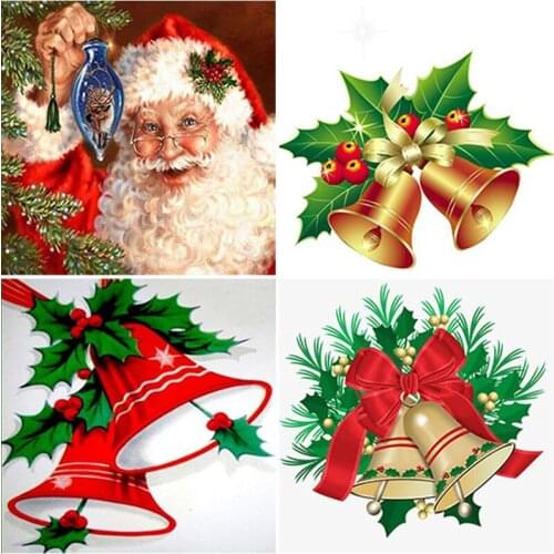 Diy 5d Diamond Painting Christmas Diamond Embroidery Snow Cross Stitch Mosaic Full Round Drill Manual Home Decor Christmas Gift