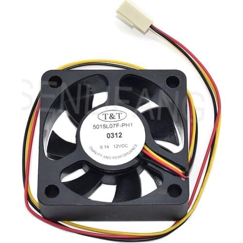 For T&T 5015L07F-PH1 DC7V 0.10A 3pin 3wire 5015 50X50X15MM Cooling Fan
