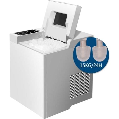 15KG/24H Electric Ice Maker Bullet Cylindrical Home Ice Cube Making Machine Countertop For Commercial Small Milk Tea Shop 220V