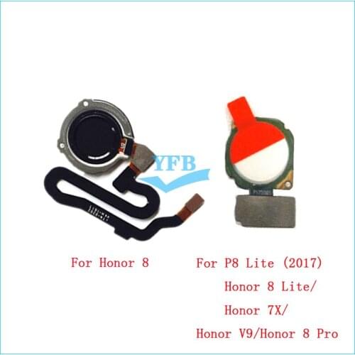 Home button Fingerprint Touch ID Sensor Return Key Flex Cable For Huawei P8 Lite 2017 Honor 8 Lite 7X V9 Pro