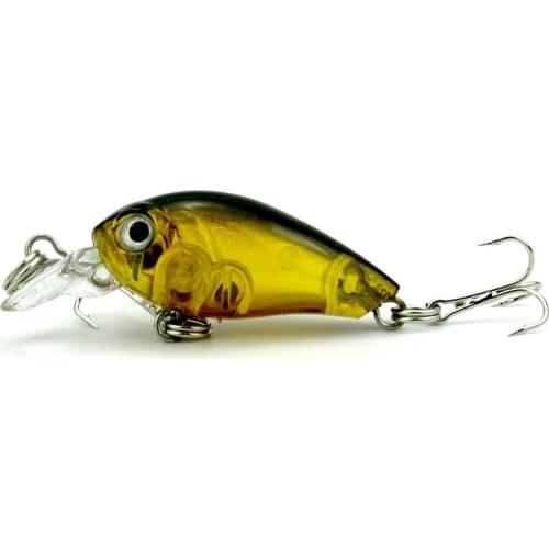 HENGJIA 1PC 4.5cm 4g mini Crankbaits Transparent Plastic floating Fishing Lure 3D Eye isca Artificial Minnow carp fishing Bait