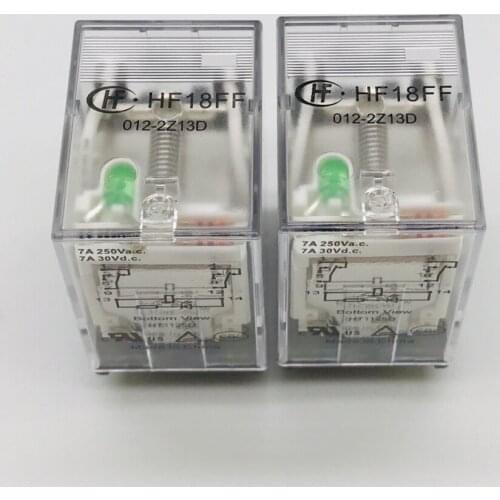 HF18FF-012-2Z13D 8pin 7A250VAC led 12VDCrelays
