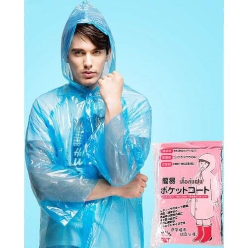 Good Quality Raincoat Thick PEVA Super Portable Travel Raincoat Candy Color Stylish Portable Waterproof Coat Adult Rain Gear