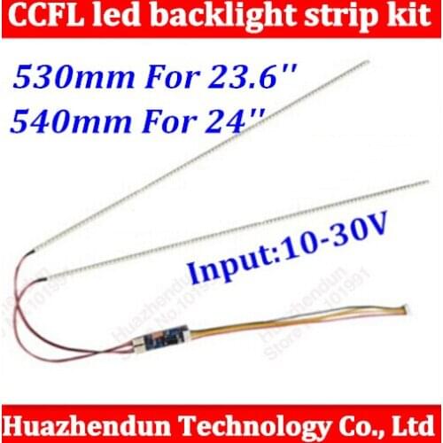 Free 50set 23.6" 530mm 50set 540mm 24"Adjustable brightness led backlight strip kit,Update inch LCD ccfl panel to LED backlight