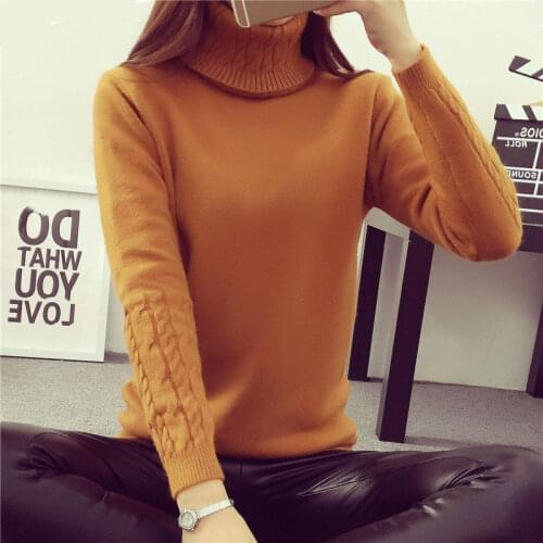 New Autumn Winter Women Sweaters and Pullovers Fashion turtleneck Sweater Women twisted thickening slim pullover sweater 2019